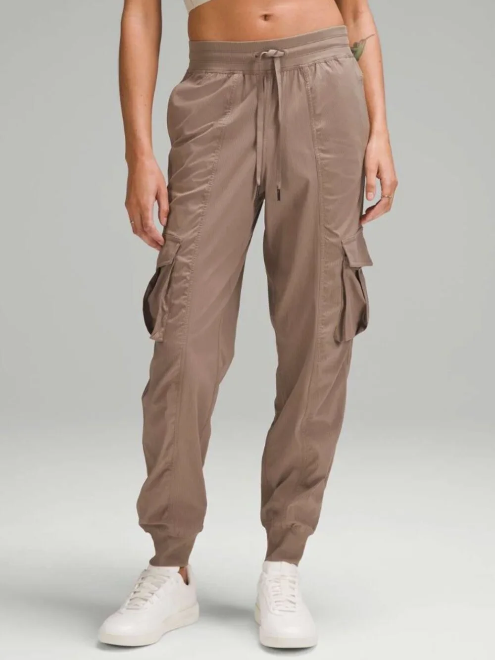 Lululemon NWT Dance Studio Relaxed-Fit Mid-Rise Cargo Jogger, Taupe Brown, S